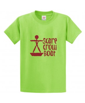 Scare Crow Boat Classic Unisex Kids and Adults T-Shirt for Recreation Park Fans